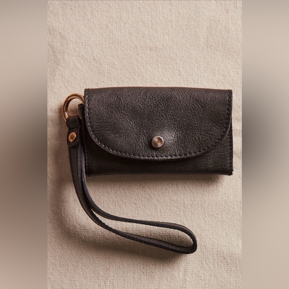 Free People Accessories - NWT Free People Leather Bag Lanyard ~Black~
